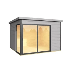 Weka tuinhuis 412 GR1 antraciet 300x300cm