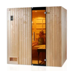 Weka Uppsala alles-in-1 sauna (IR, Fins en Stoombad) 121x212cm