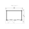 Weka weekendhuis 709 GR1 250x400cm