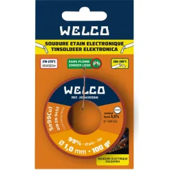 Welco tinsoldeer zonder lood 1mm 100gr