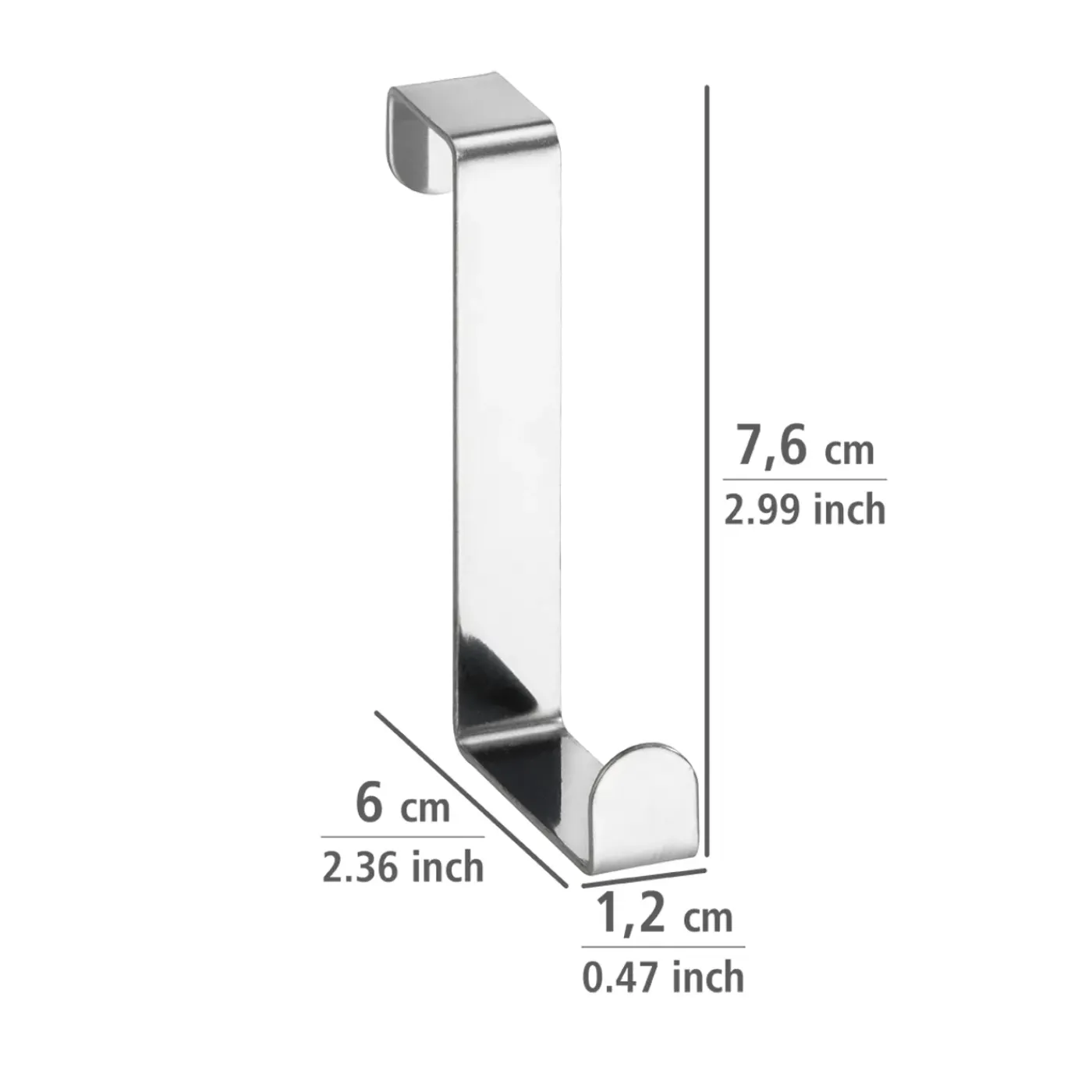Wenko deurhaken 6 stuks RVS