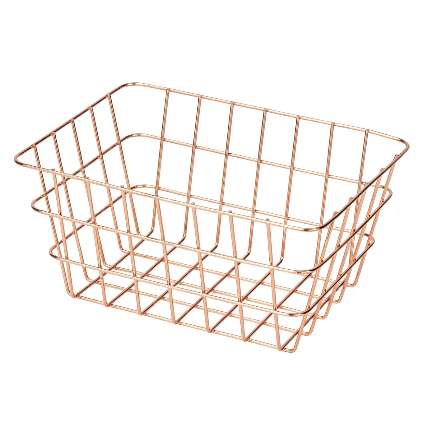 Wenko draadmand Viana 18x25x12cm koper
