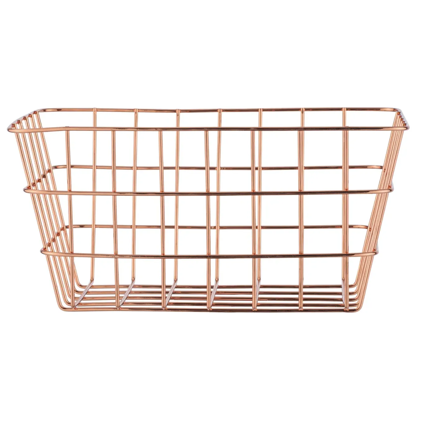 Wenko draadmand Viana 18x25x12cm koper