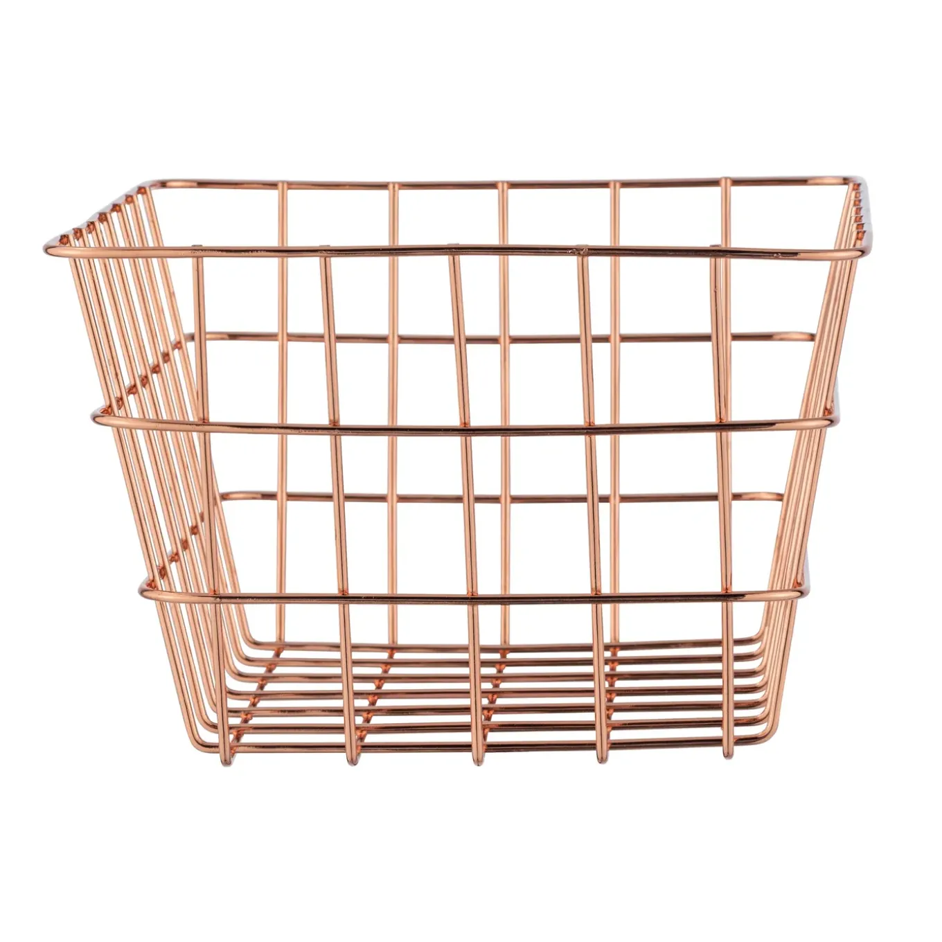 Wenko draadmand Viana 18x25x12cm koper