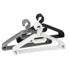 Wenko kledinghangers Easy grijs/zwart/wit 10 stuks