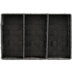 Wenko organizer Adria 3-vaks 32x21x10cm zwart