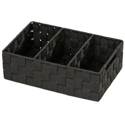 Wenko organizer Adria 3-vaks 32x21x10cm zwart