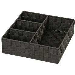 Wenko organizer Adria 4-vaks 32x32x10cm zwart