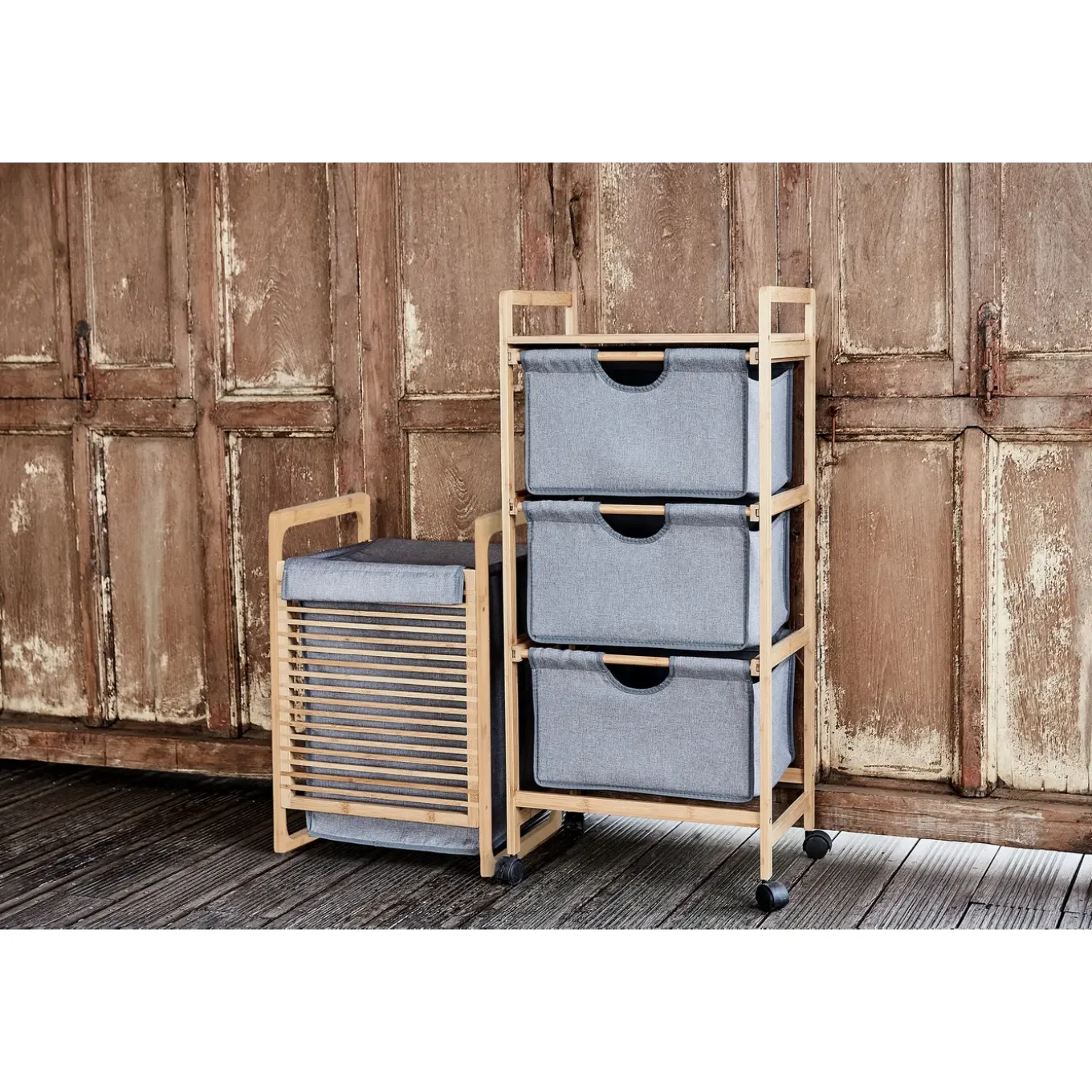 Wenko wasmand Bahari bamboe 43l 40x60x35cm