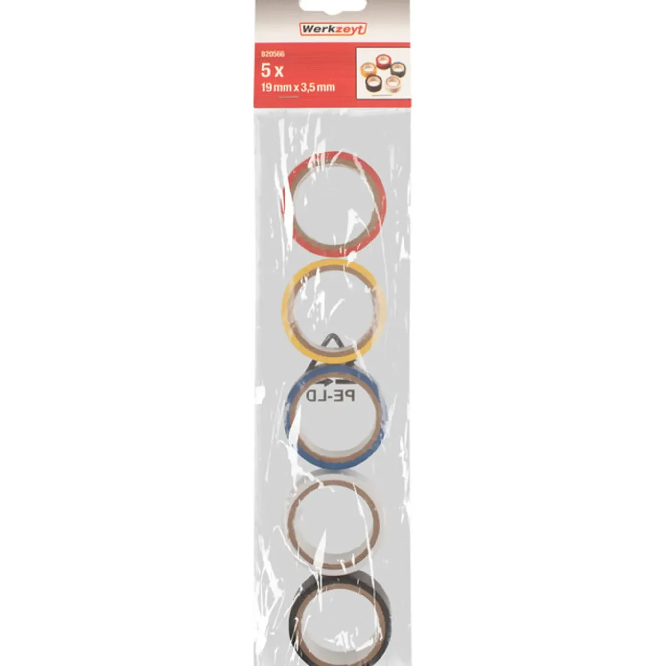 Werkzeyt Pvc Isolatietape Set – 5-delig – Assorti