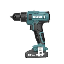 WESCO accuboormachine/schroefmachine – 18 V – set met 50 accessoires – 2 lithium-ion batterijen – snellader – stevige koffer – complete doe-het-zelf kit