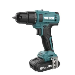 WESCO accuboormachine/schroefmachine – 18 V – set met 50 accessoires – 2 lithium-ion batterijen – snellader – stevige koffer – complete doe-het-zelf kit