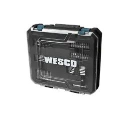 WESCO accuboormachine/schroefmachine – 18 V – set met 50 accessoires – 2 lithium-ion batterijen – snellader – stevige koffer – complete doe-het-zelf kit