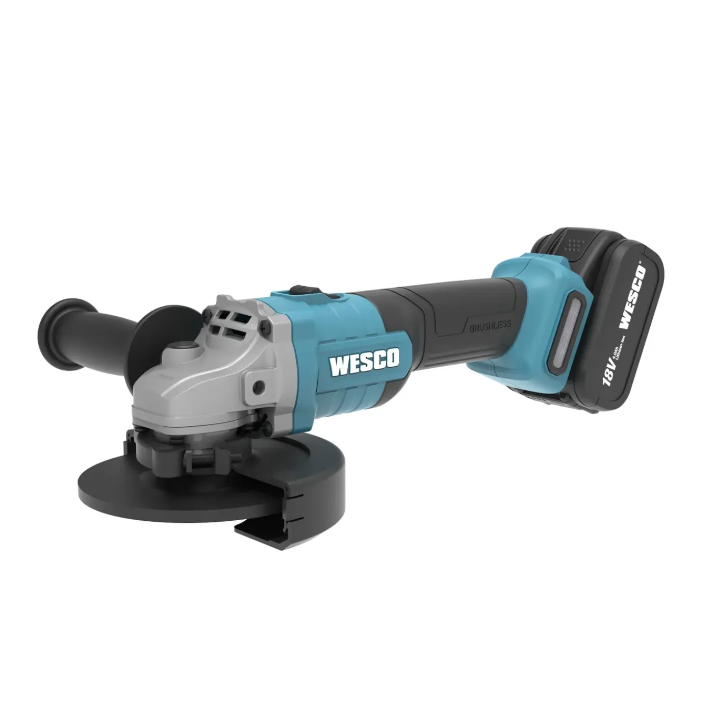 Wesco Accu haakse slijper 18V 125 mm Brushless - (zonder accu)