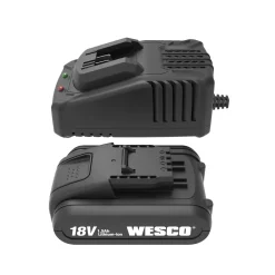 Wesco Kit Batterij + Lader 18V WS9912 - Lithium-Ion - 18V - 1,5Ah - Oplaadbaar