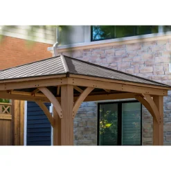 Westmann Paviljoen Gazebo Devon 12x14 - 427x366x317cm - Bruin Houtlook