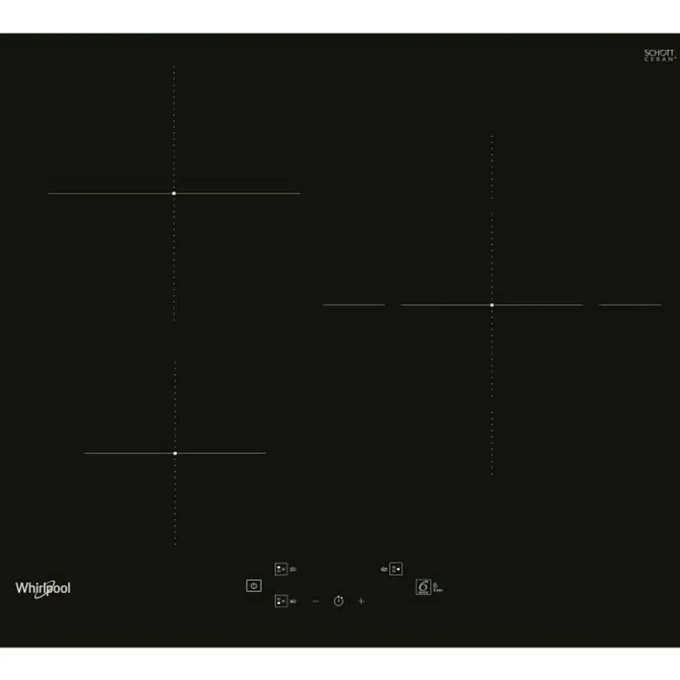 Whirlpool Inductiekookplaat Wsq1160ne 3 Branders 60 Cm Zwart