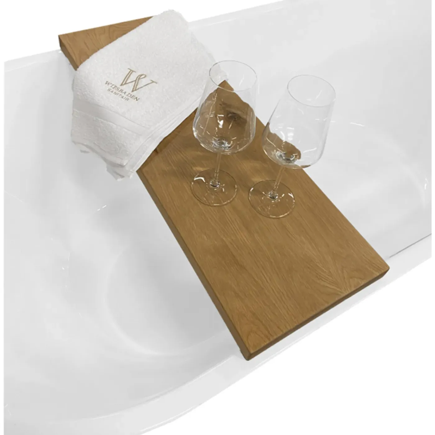 Wiesbaden Oak Badplanchet Strak 80x20x3