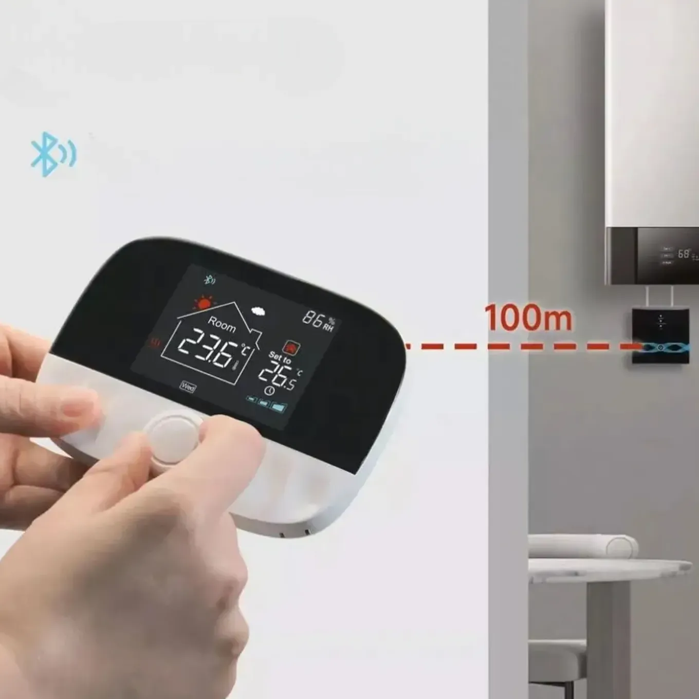 Wifi Draadloze Thermostaat Voor Centrale Verwarming En Elektrische Installatie Met Draaiknop