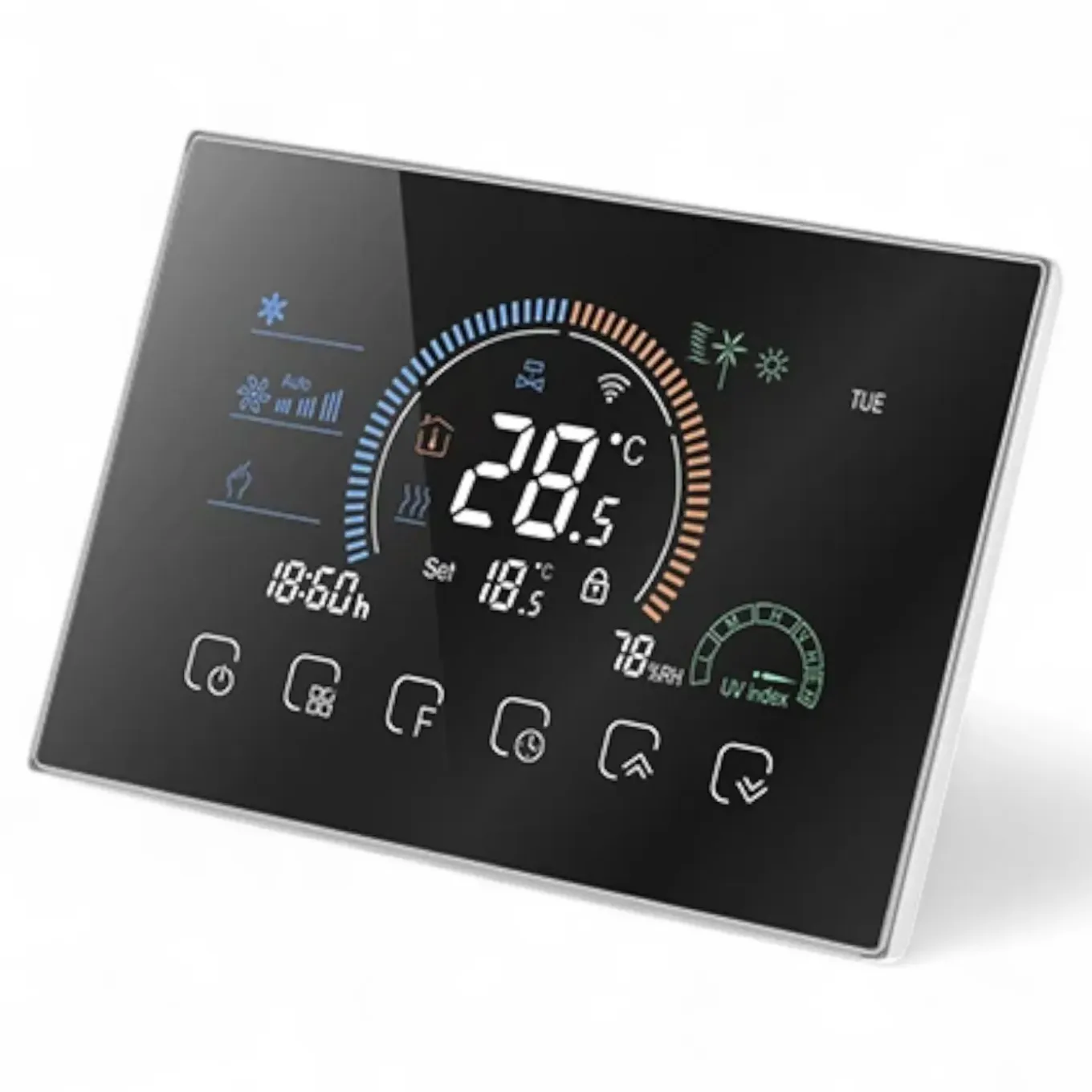 Wifi Inbouw Thermostaat Voor Centrale Verwarming En Boiler Met Touchscreen En Wifi Bediening