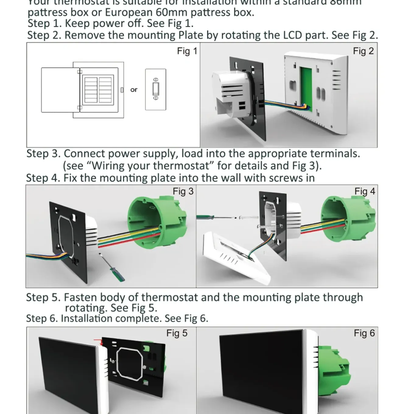 Wifi Inbouw Thermostaat Voor Centrale Verwarming En Boiler Met Touchscreen En Wifi Bediening