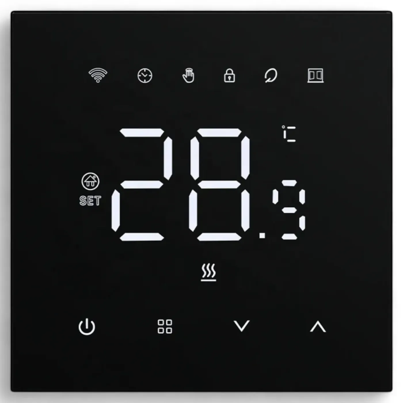 Smartlife Domotica Wifi Inbouw Thermostaat Voor Centrale Verwarming Met Touchscreen App En Spraakbediening