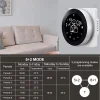 Smartlife Domotica Wifi Inbouw Thermostaat Voor Cv En Boilers Met Touchscreen Rond Zwart En Wifi Bediening