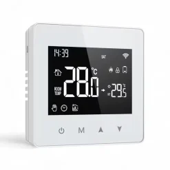 Smartlife Domotica Wifi Opbouw Thermostaat Voor Cv Installatie Met Touchscreen Bediening En Spraakbediening