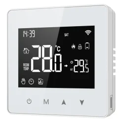Smartlife Domotica Wifi Opbouw Thermostaat Voor Cv Installatie Met Touchscreen Bediening En Spraakbediening