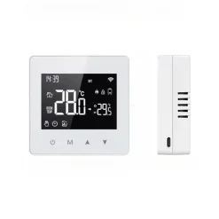 Smartlife Domotica Wifi Opbouw Thermostaat Voor Cv Installatie Met Touchscreen Bediening En Spraakbediening