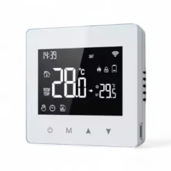 Smartlife Domotica Wifi Opbouw Thermostaat Voor Cv Installatie Met Touchscreen Bediening En Spraakbediening