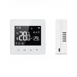 Wifi Opbouw Thermostaat Voor Cv Installatie Met Touchscreen En Open Raam Detectie Zwart