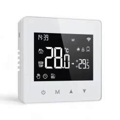 Wifi Opbouw Thermostaat Voor Cv Installatie Met Touchscreen En Open Raam Detectie Zwart