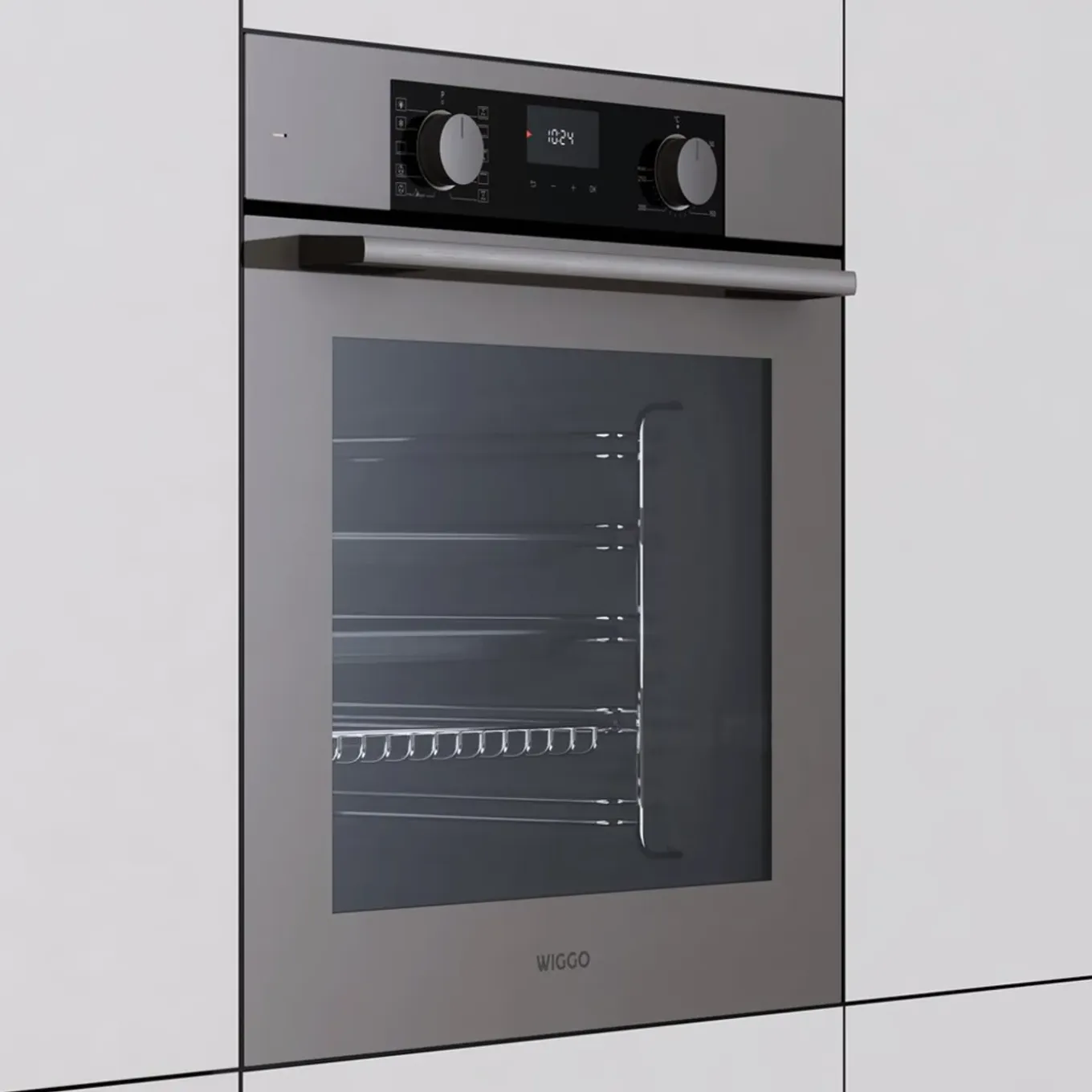 Wiggo - Inbouw Oven - Wo-bfa610(g) - Grijs - 60 Cm