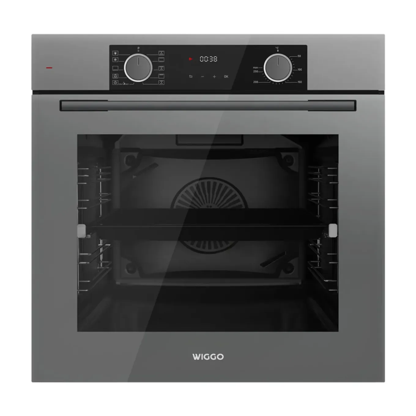 Wiggo - Inbouw Oven - Wo-bfa610(g) - Grijs - 60 Cm