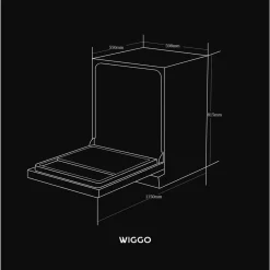 Wiggo - Inbouw Vaatwasser - Wd-b6126e(x) - Roestvrijstaal - 60 Cm