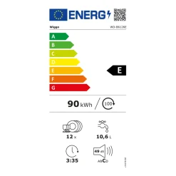 Wiggo - Inbouw Vaatwasser - Wd-b6126e(x) - Roestvrijstaal - 60 Cm