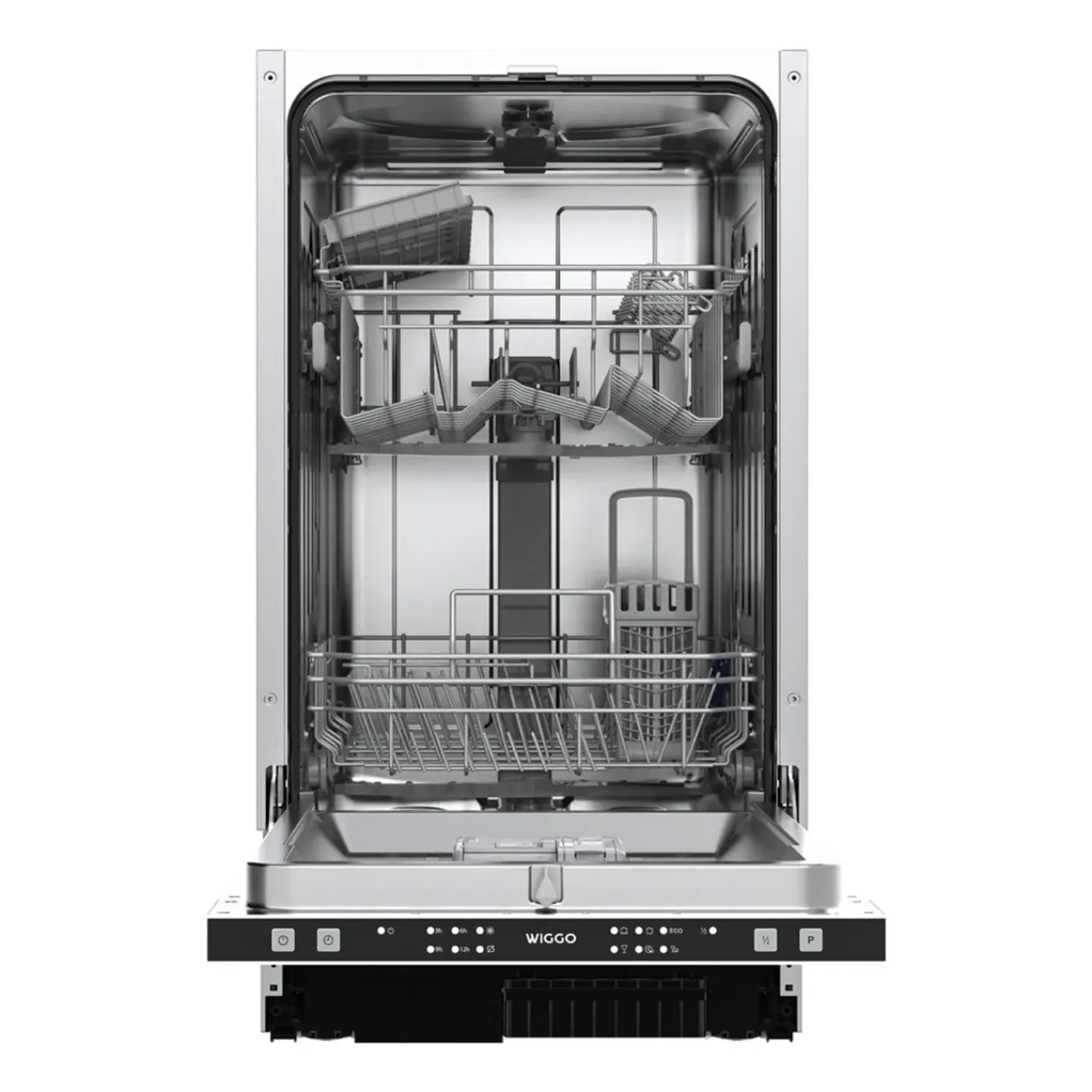 Wiggo - Inbouw Vaatwasser - Wd-b4126e(x) - Roestvrijstaal - 45 Cm
