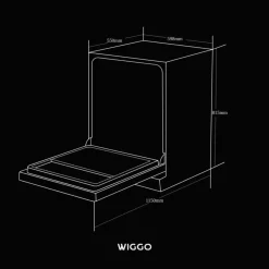 Wiggo - Inbouw Vaatwasser - Wd-b4126e(x) - Roestvrijstaal - 45 Cm