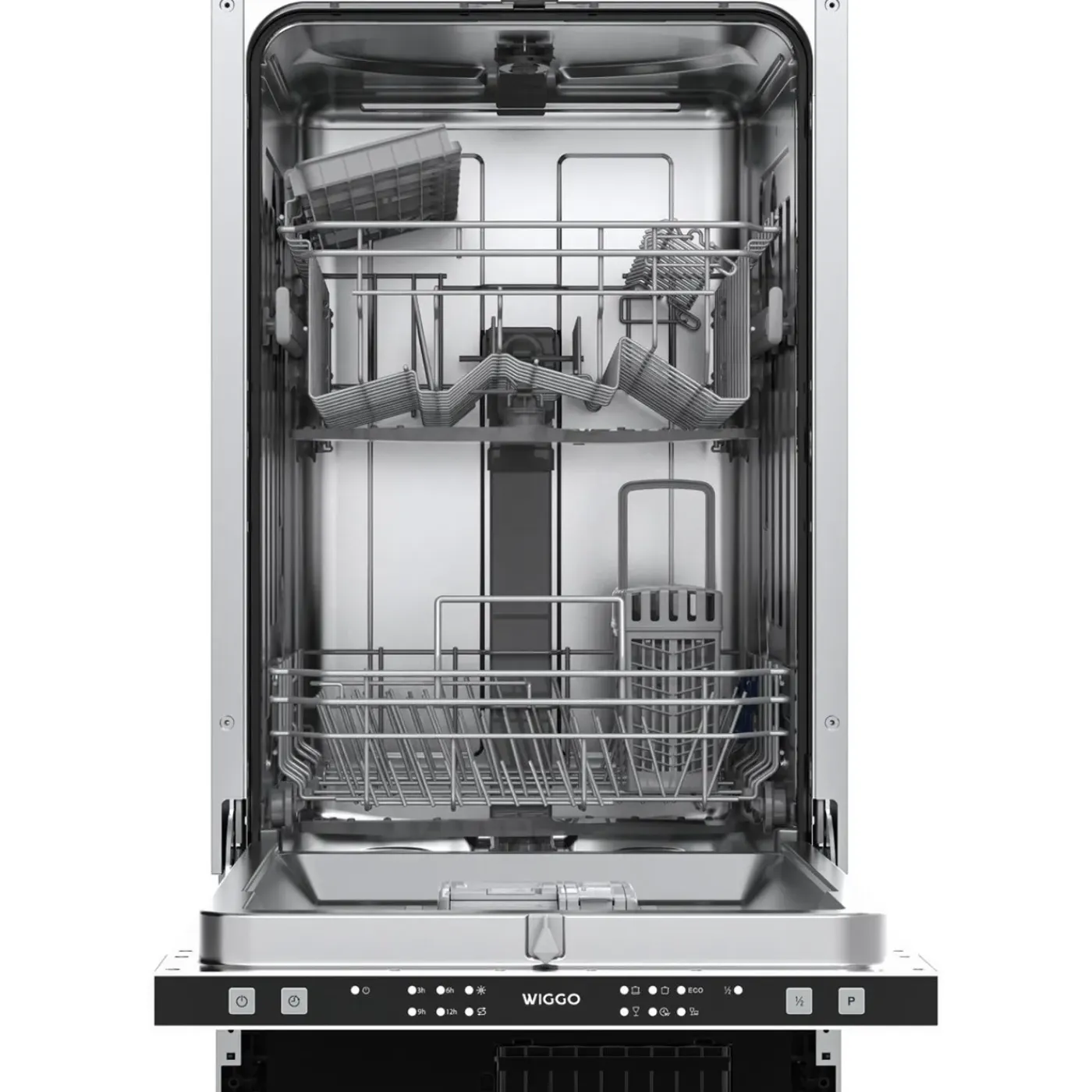 Wiggo - Inbouw Vaatwasser - Wd-b4126e(x) - Roestvrijstaal - 45 Cm