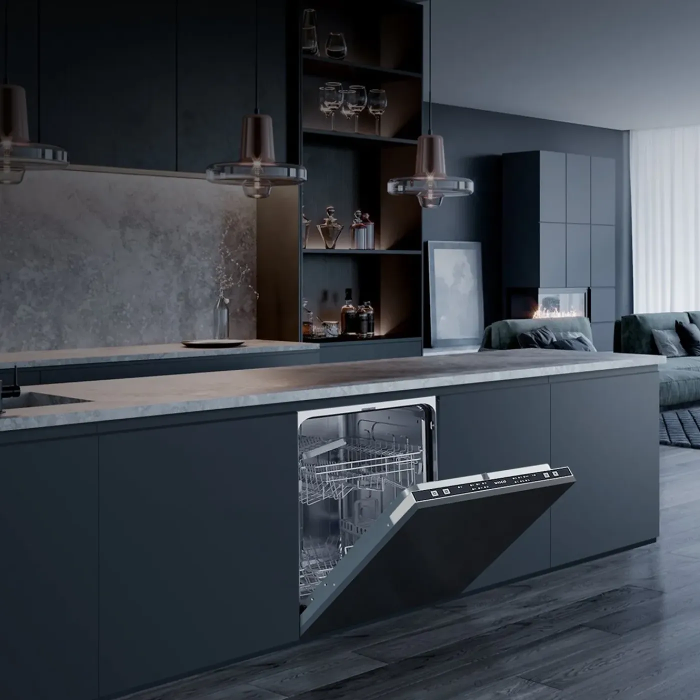 Wiggo - Inbouw Vaatwasser - Wd-b4126e(x) - Roestvrijstaal - 45 Cm