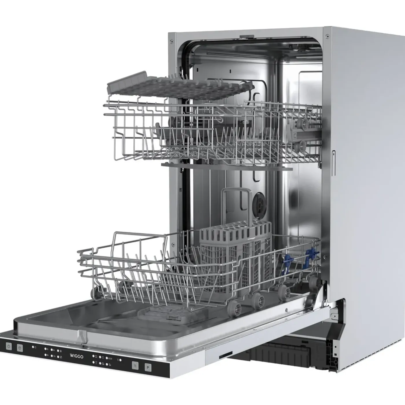 Wiggo - Inbouw Vaatwasser - Wd-b4126e(x) - Roestvrijstaal - 45 Cm