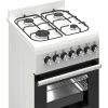Wiggo - Vrijstaande Gasfornuis - Wo-e506a(ww) - Wit - 50 Cm