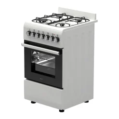 Wiggo - Vrijstaande Gasfornuis - Wo-e506a(wx) - Wit - 50 Cm