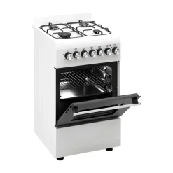 Wiggo - Vrijstaande Gasfornuis - Wo-e506a(wx) - Wit - 50 Cm