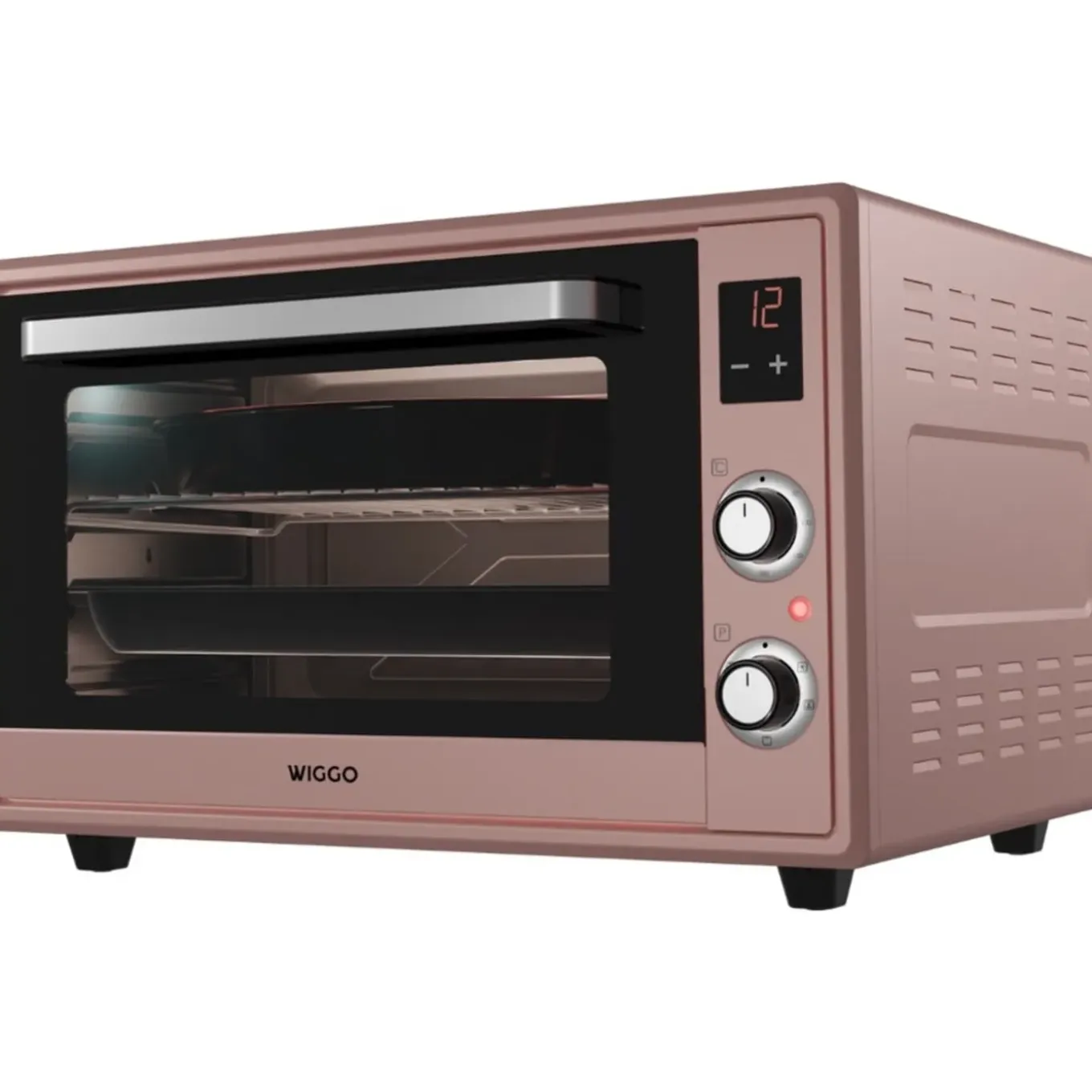 Wiggo - Vrijstaande Mini Oven - Wmo-e657(p) - Pink - 65 Liter
