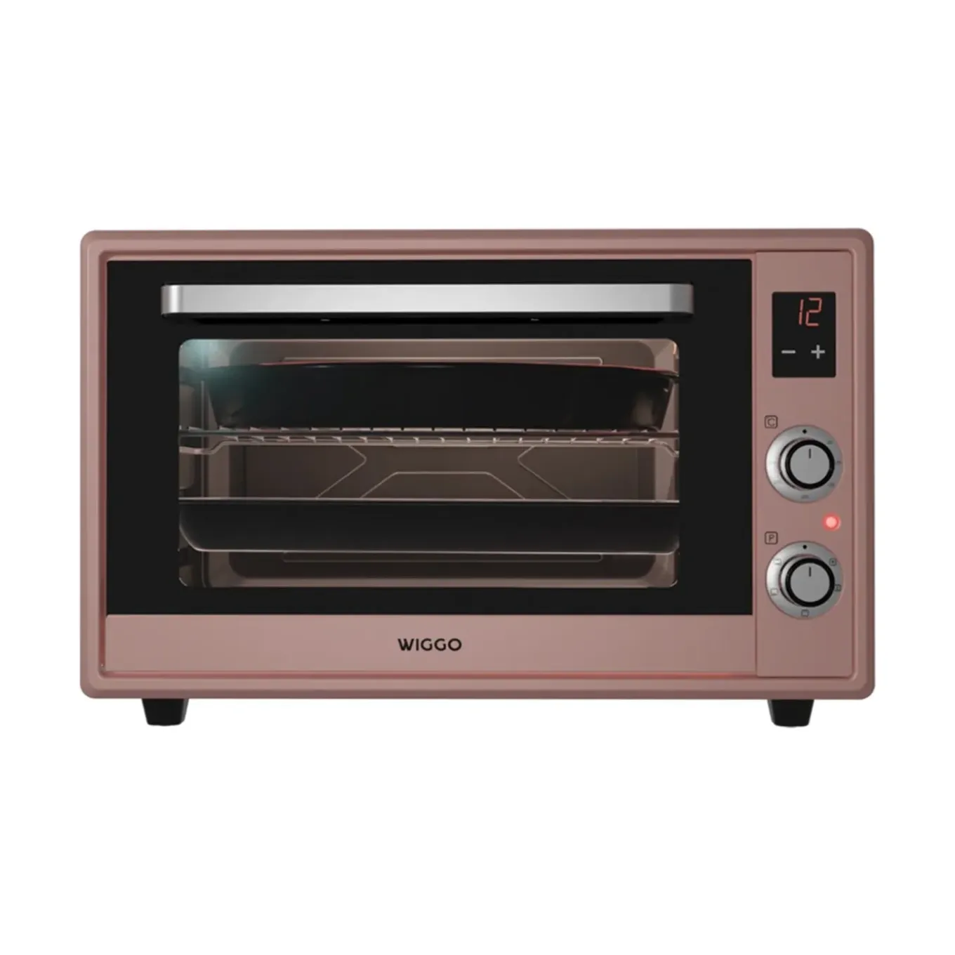 Wiggo - Vrijstaande Mini Oven - Wmo-e657(p) - Pink - 65 Liter