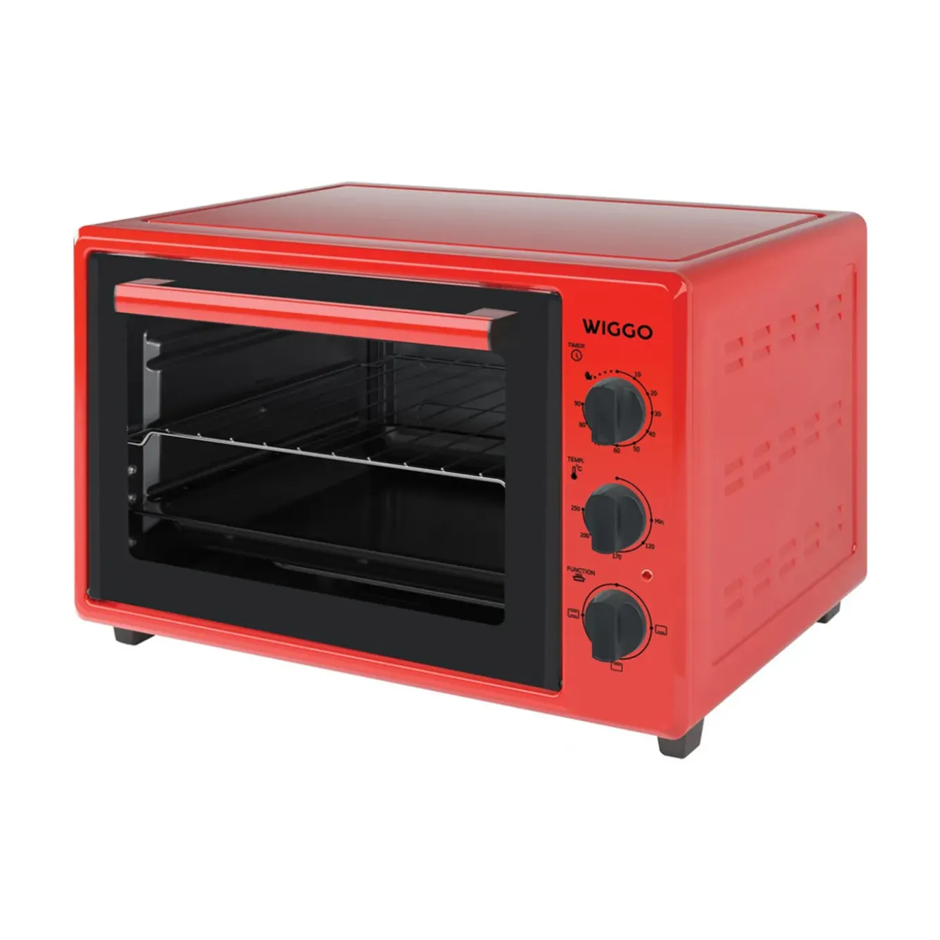 Wiggo - Vrijstaande Mini Oven - Wmo-e353(r) - Rood - 35 Liter