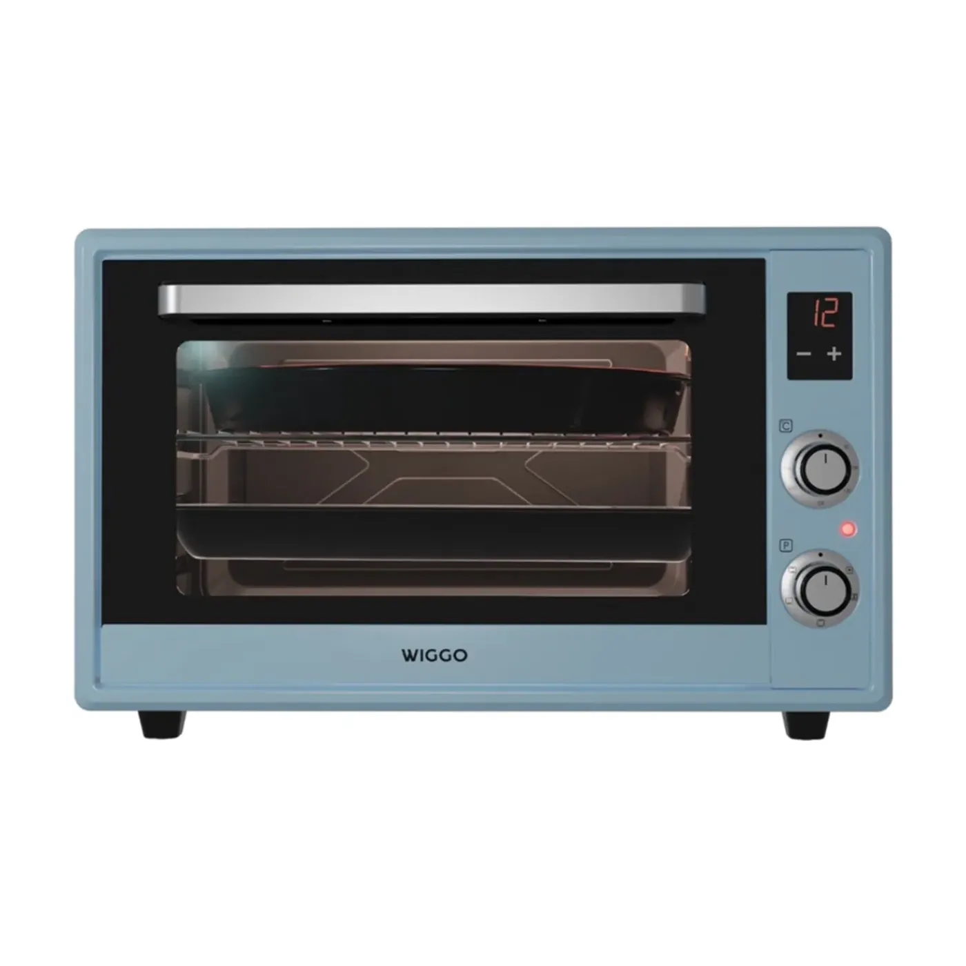 Wiggo - Vrijstaande Mini Oven - Wmo-e657(a) - Aqua Blauw - 65 Liter