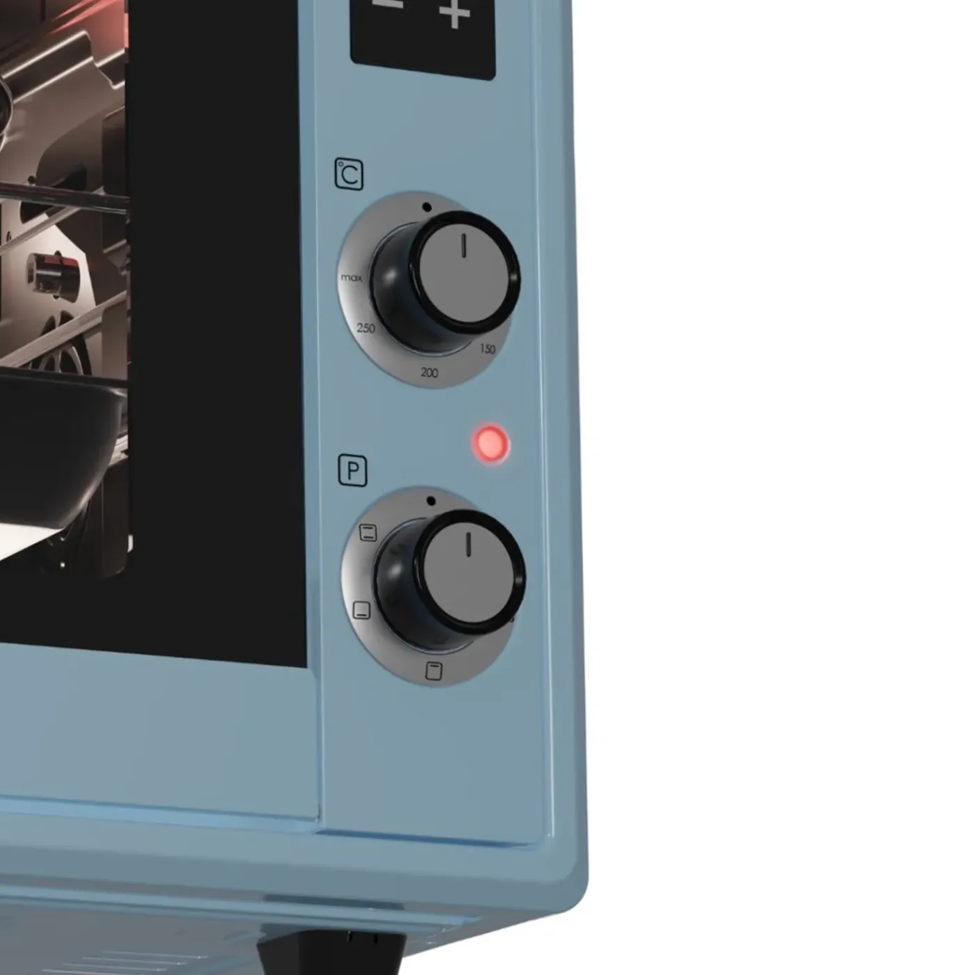Wiggo - Vrijstaande Mini Oven - Wmo-e657(a) - Aqua Blauw - 65 Liter